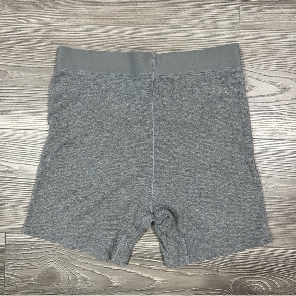 Skims Ribbed Boxer Shorts Gray Large Stretch Lounge Intimates - Picture 3 of 3